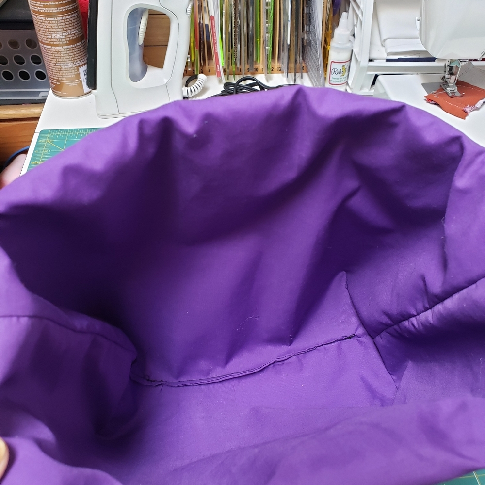 Hand-sewn Fabric Basket...would look nice in bathroom with guest towels, etc. - Picture 5 of 5